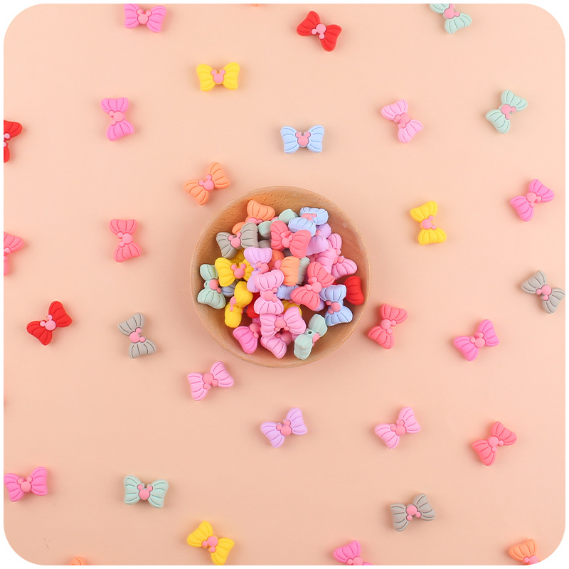 Bebé de dibujos animados silicona animal Bow teether creativo DIY chupete cadena pulsera accesorios juguete