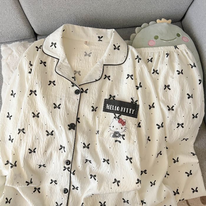 Cross-Border Wholesale New Popular Cloud Cotton Pajamas for Women, Autumn and Winter Hot-Selling Cartoon Cute Long-Sleeved Long-Pants Home Wear Set