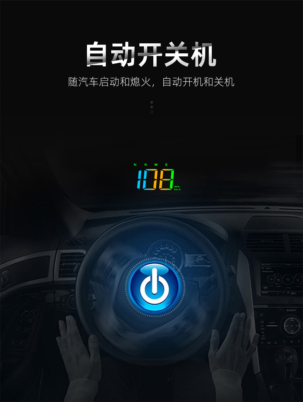 Hud Head-Up Display Car Color Screen Speedometer Universal Gps Speedometer High-Definition Reflective Head-Up Car Display