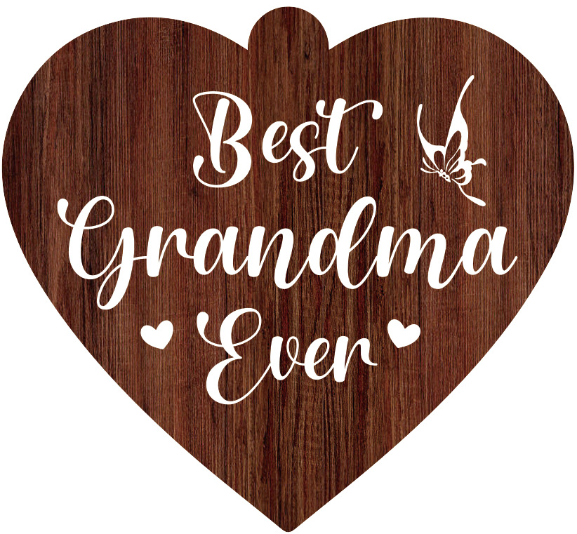 최고의 할머니 호두 색 양면 인쇄