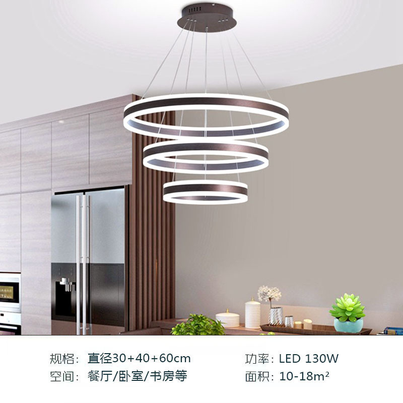 北欧ファッション複式楼客間大シャンデリア高級感別荘loftマンション寝室レストラン円環照明|undefined