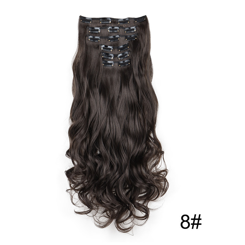假发片女 接发片6件套 欧美16卡子发长卷发现货Curly Wig|undefined