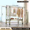 Quiet gold [sf express free shipping] 1.3- 2.2m telescopic - fixed height 1.3m (aviation aluminum alloy) comes with wheels + 6 hangers lifetime warranty