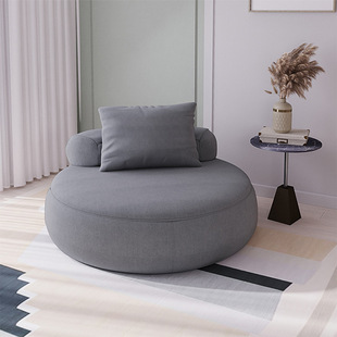 Modern Minimalist Living Room Hotel House Project Custom Curved Backrest Large Round Fabric Leisure Sofa Chair