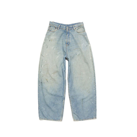 Factory Direct Supply AC Old Dirty Dye Splash Ink Paint Graffiti Wide Leg Pants Women's High Waist Slimming All-match Mop Pants