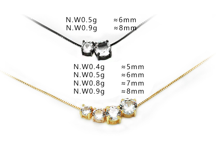 Fashion Zircon Pendant Gold-plated Necklace Wholesale display picture 1