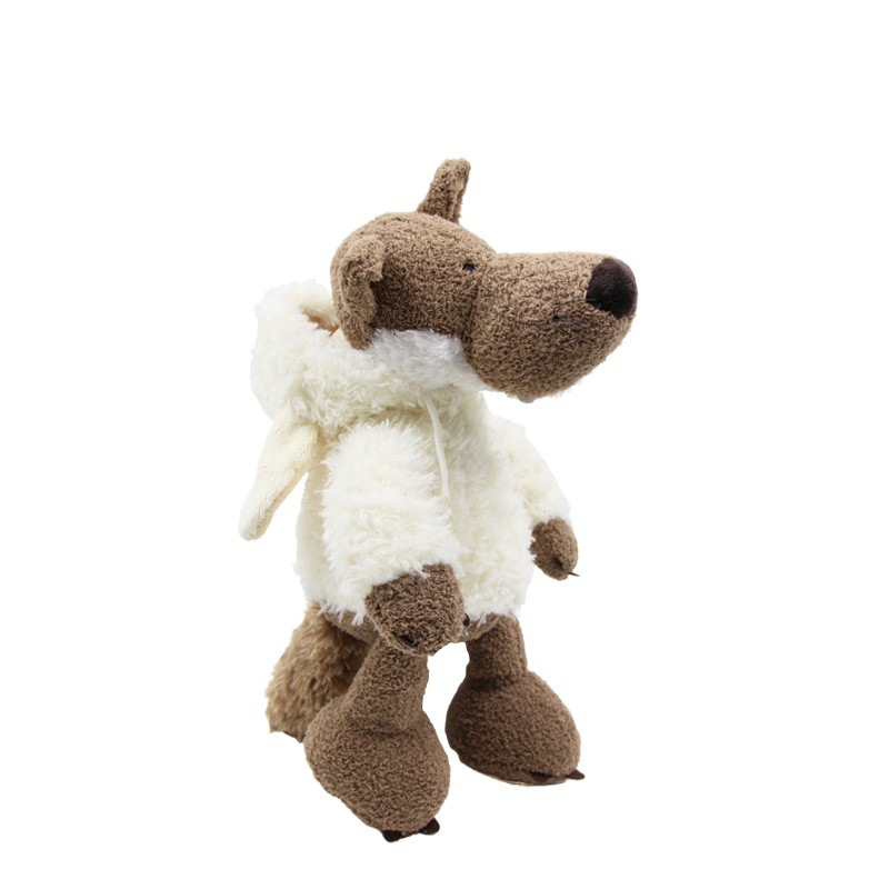 Comercio exterior lobo oveja muñeca camuflaje lobo juguete de peluche oveja dormida muñeca de trapo infantil con piel de oveja regalo de muñeca de lobo
