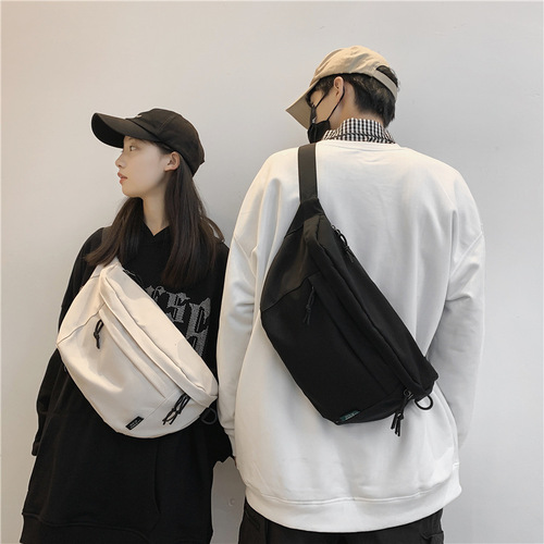  New Korean Style Nylon Sports Chest Bag Men's Fashion Trendy Student Shoulder Crossbody Bag Waist Bag Women