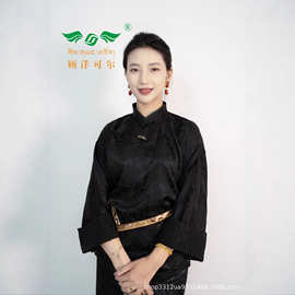 女士显瘦衬衣纯色百搭上衣时尚立领西藏服装日常出勤内搭气质装