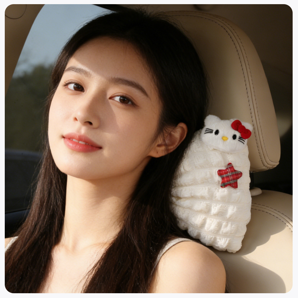 Reposacabezas de automóviles KT almohada de cuello puff asiento de automóvil respirado cómodo reposacabezas de automóviles accesorios interiores de automóviles rojos en línea mujeres