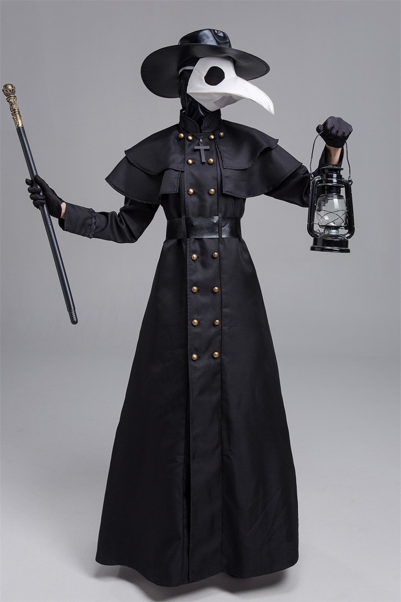 万圣节成人中世纪蒸汽朋克风欧美瘟疫医生服 鸟嘴医生cosplay套装-阿里巴巴