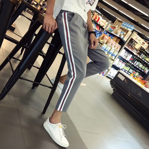Men's Loose Fit Casual Pants Summer Stretch Cheap Rest Long Work Safety Pants Nine-Foot Trendy
