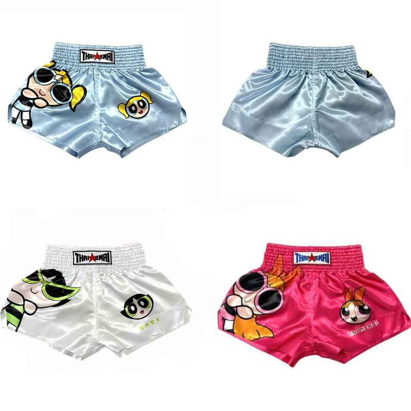 Boxing and Sanda Shorts Powerpuff Girls Adult and Children's Sports Fitness Thai Muay Thai Shorts