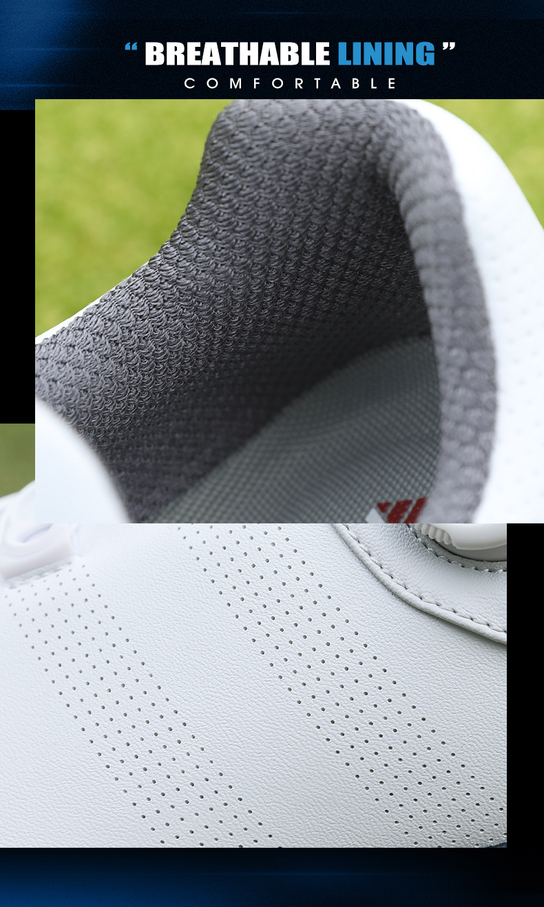 Giày golf nam PGM đế đàn hồi, chống nước, đinh dẻo chống trượt — Lanfeng White [Đệm và đàn hồi/gai chống trượt được cấp bằng sáng chế/phần trên chống thấm nước] XZ445 chi tiết 13