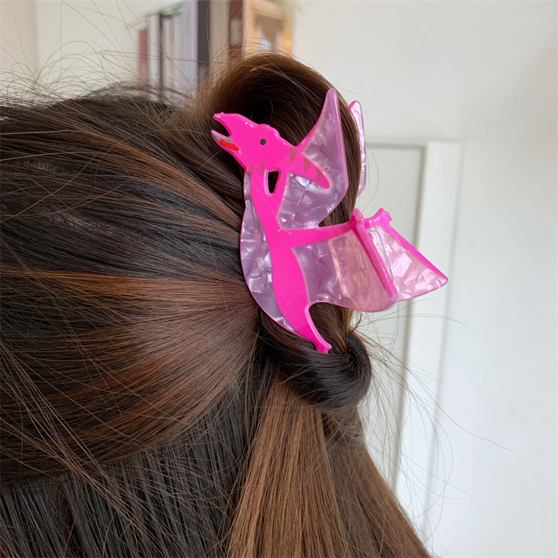 35g Weight Hair Claws Hair Accessories Type 1 Piece Quantity Holiday, Party Occasion Arylic Material Dinosaur Pattern Women's Gender Cute Style Cute Little Dinosaur Acrylic Small Jaw Clip Cute Personality Sweet Niche Hair Claw Hairpin Hair Ornaments New 19
