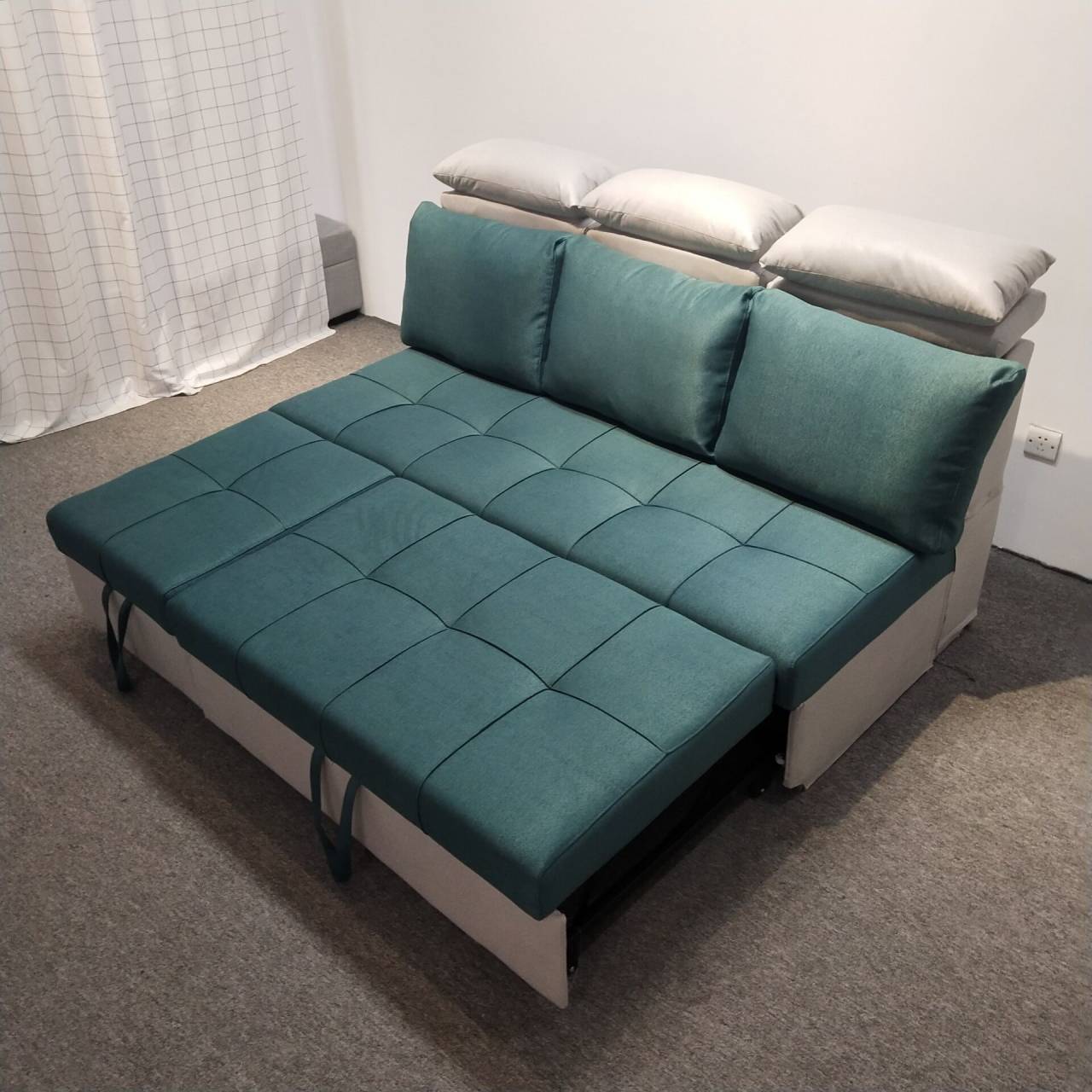 Sofá multifuncional de casa pequeña sala de estar apartamento sin lavado tecnología sofá cama de terciopelo moderno simple peinado de aire