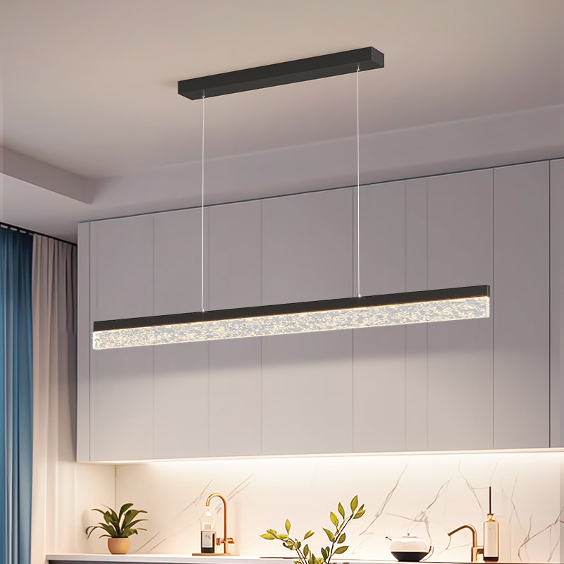 Candelabro de restaurante moderno de espectro completo minimalista italiano, comedor de lujo ligero, barra de bar para el hogar, candelabro de recepción de tira larga