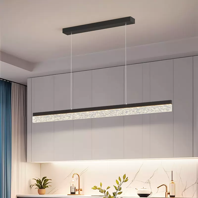 意式极简全光谱现代餐厅吊灯轻奢饭厅家用吧台一字长条前台吊灯