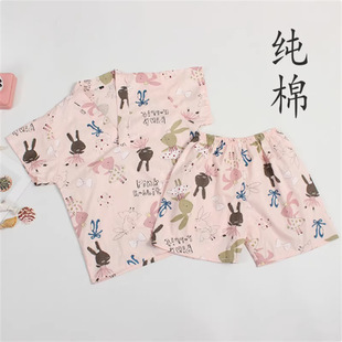 Children's Sauna Suits for Women, Cotton, Medium and Large Kidsren's Sauna Suits, Boys and Girls Bath Suits, Kidsren's Cartoon Home Clothes
