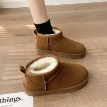 欧美外贸大码短筒厚底雪地靴女外穿加绒加厚保暖棉靴Snow boots
