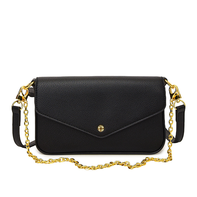 Bolso de cadena popular de este año 2025 verano nuevo bolso de hombro con patrón de lichi bolso de mensajero simple de moda mujer