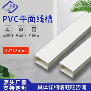 in stock wholesale supply of white PVC flat trunking 22*12 specifications can be cut to length