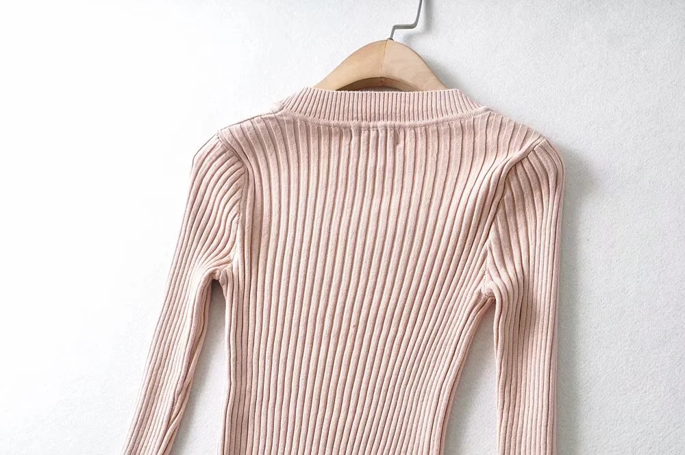 large round neck stretch tight bottoming sweater  NSHS29366