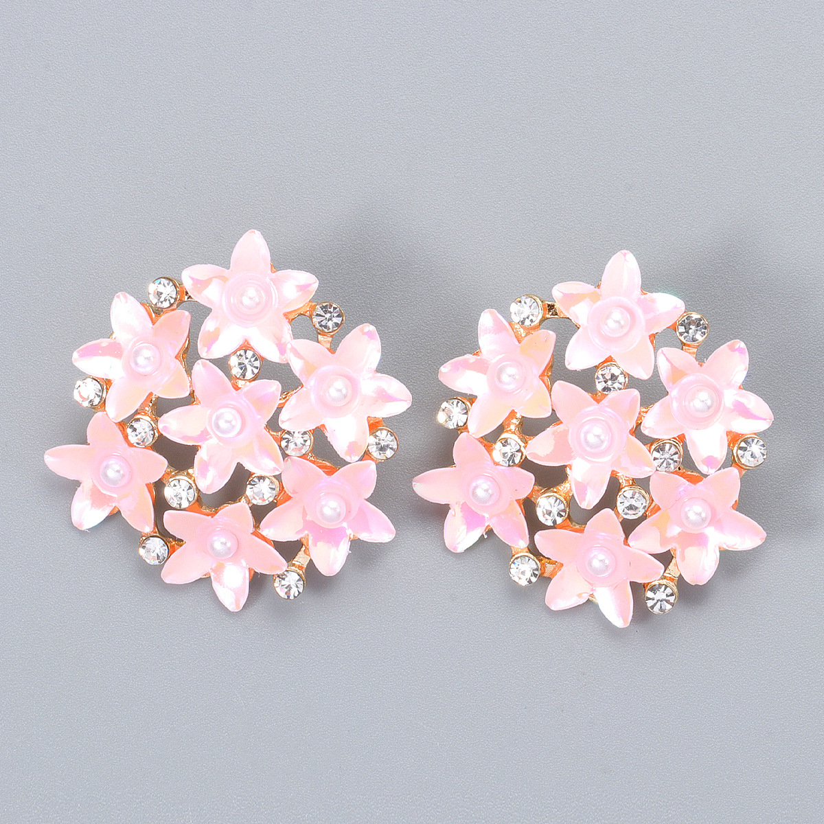 Simple Multicolor Flower Ball Stud Earrings display picture 11