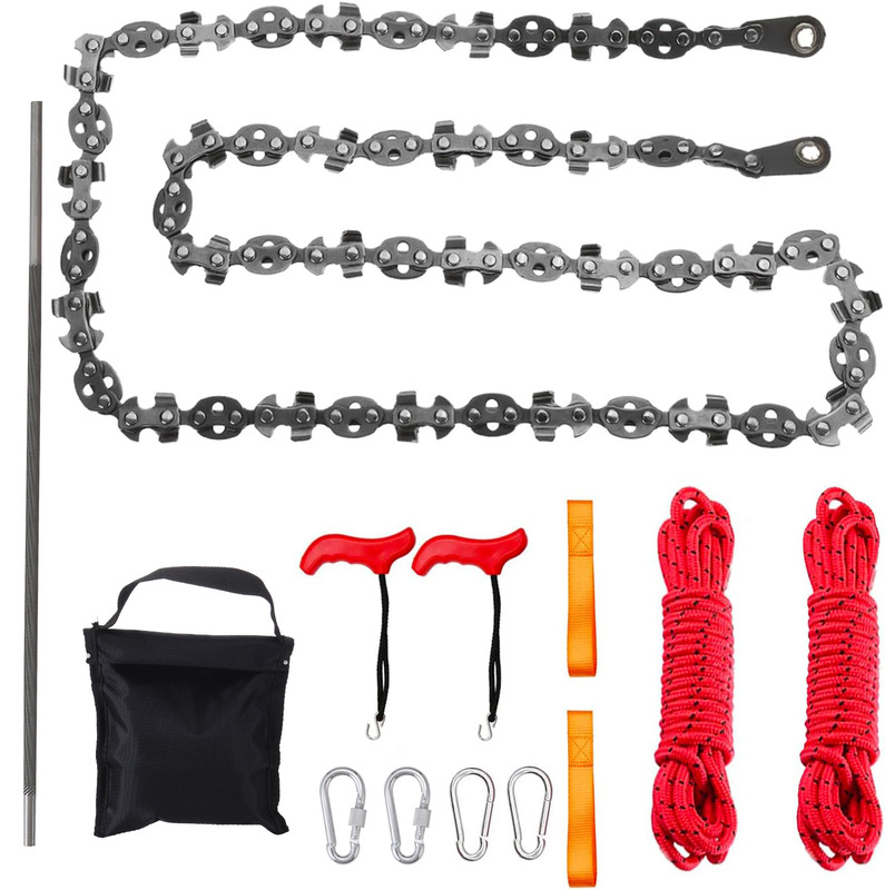 Outdoor Zipper Saw suit Garden High-altitude Branch Pruning Logging Chain Saw 53Inch 68 Knife Two-way Cutter Head