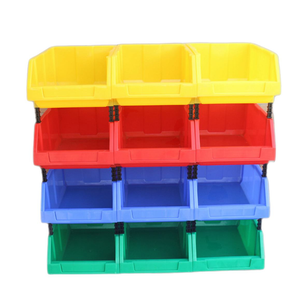 塑料零件盒仓储分类箱螺丝盒收纳盒物料配件盒工具盒塑胶方盘