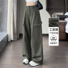 美式工装裤女2025秋季新款宽松显瘦休闲酷飒风登山裤运动裤23296