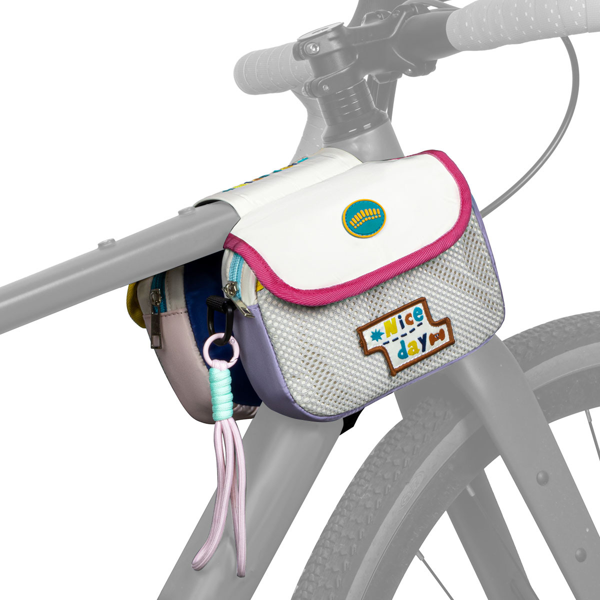 New Universal Mountain Bike Front Crossbar Bag for Phone and Equipment Storage, Suitable for Children's Bicycles