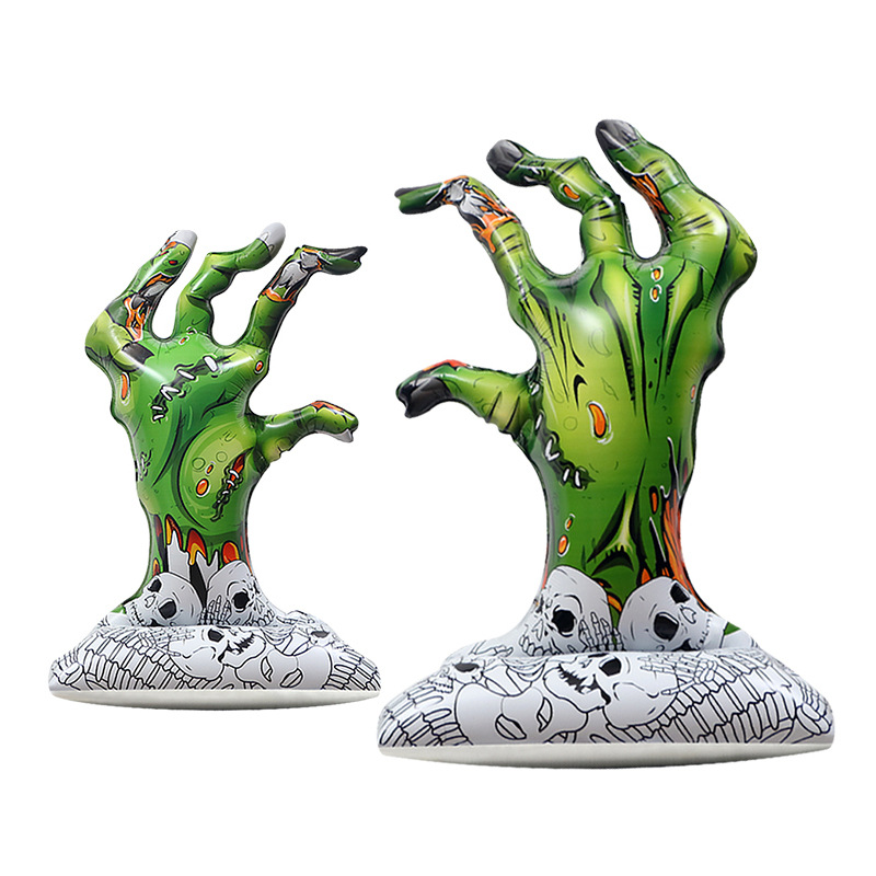 En stock accesorios de decoración de Halloween juguete globo 4D pie bruja árbol muerto forma de calabaza globo de dibujos animados de gran tamaño