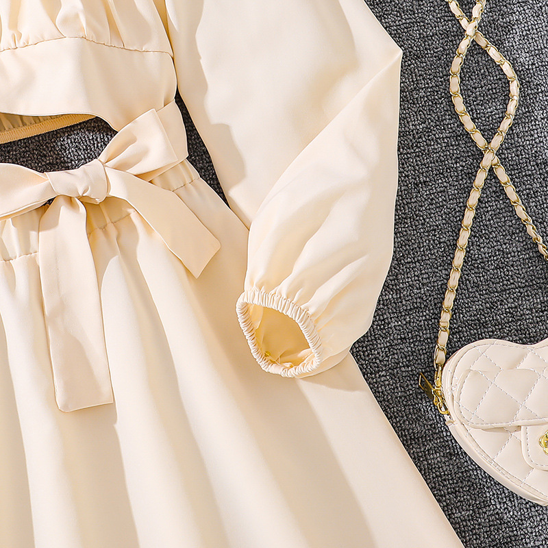 Robe de princesse à manches longues pour fille automne_voghion.com