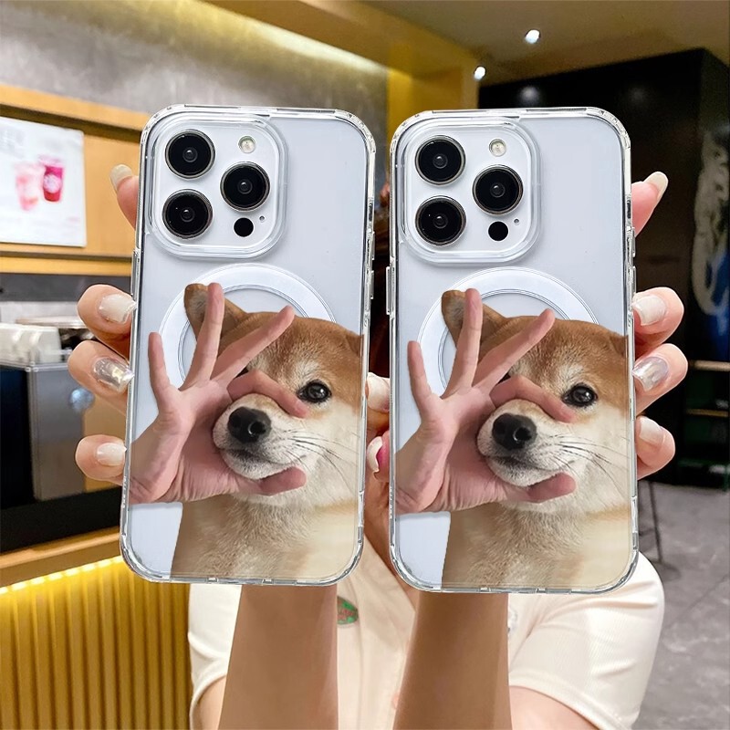 Magsafe Shut up Dog Magnetic Phone Case Suitable for Apple 16 Large Hole 15Promax Transparent 13 Stylish 12 Magsafe Shut up Dog Magnetic Phone Case Suitable for Apple 16 Large Hole 15Promax Transparent 13 Stylish 12