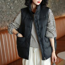羽绒马甲女款女秋冬背心外穿鸭绒平湖坎肩马夹高级感批发保暖轻奢
