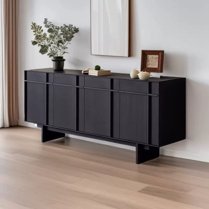 侘寂风餐边柜客厅家用靠墙储物柜装饰斗柜玄关柜民宿中古装饰柜