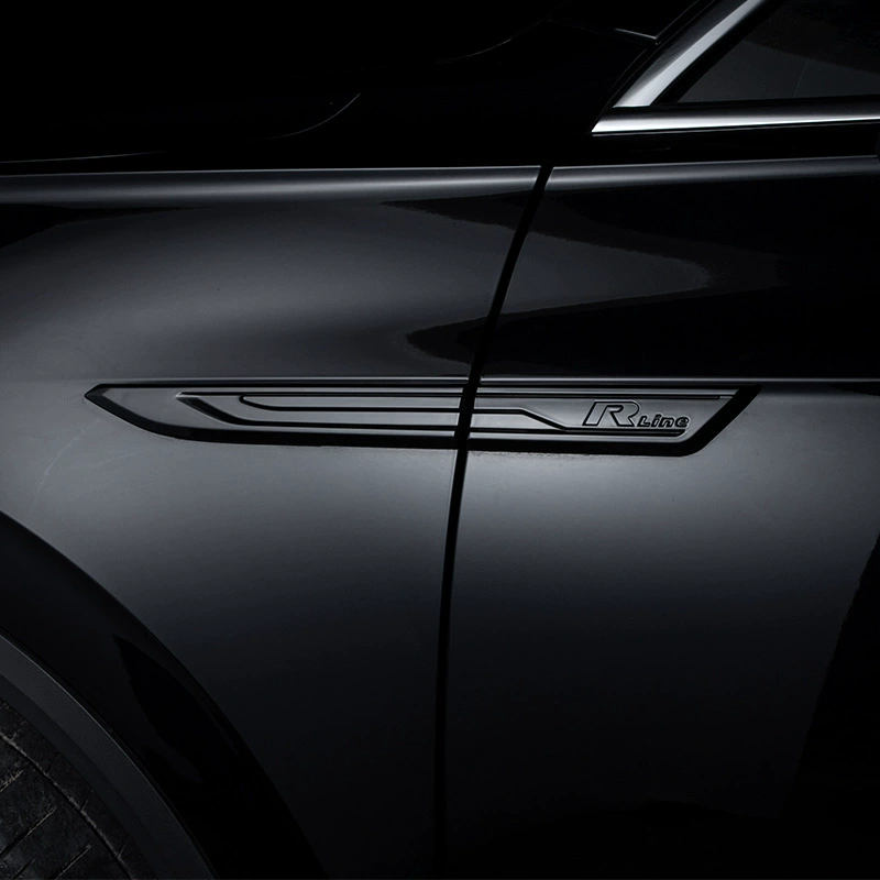 Применимо к 19-21 Volkswagen Touareg Fender Rline Боковая этикетка Черный самурайский крыло R Этикетка Автомобильная наклейка Модификация
