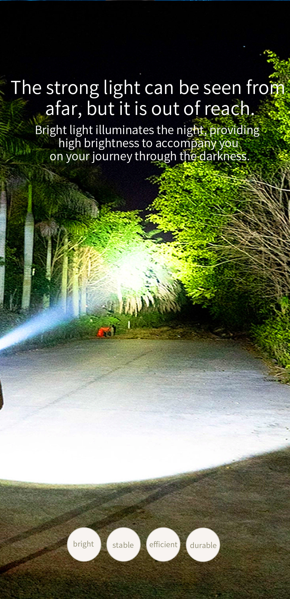 Outdoor Camping Campsite Stretchable Tail Searchlight High Power Strong Light Long Range Flashlight_voghion.com