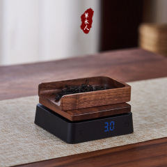 Solid wood small tea scale tea electronic scale Pu'er tea weighing tea device special gram scale for measuring tea household coffee bean scale