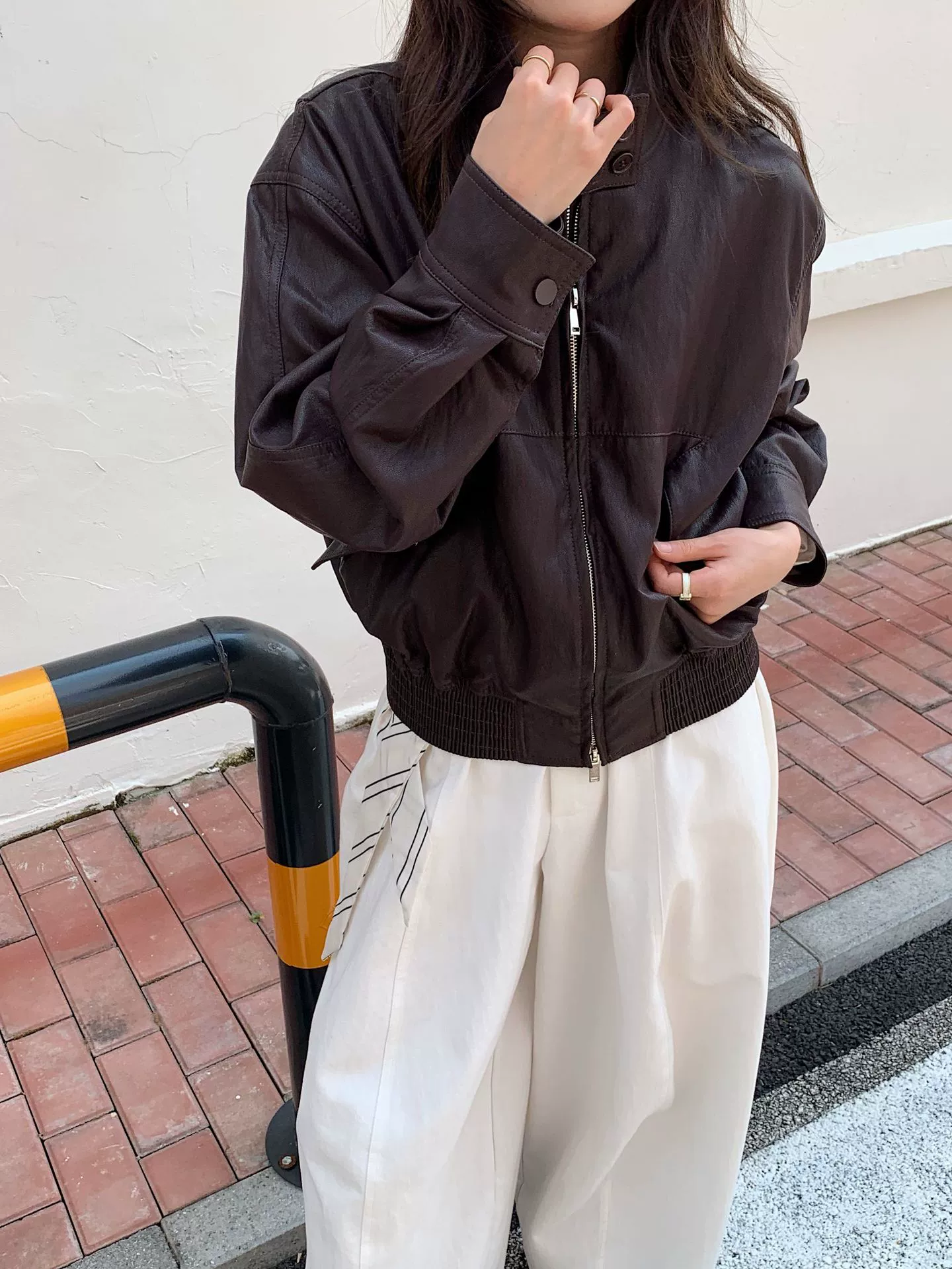 Autumn jacket, design shirt with zipper
