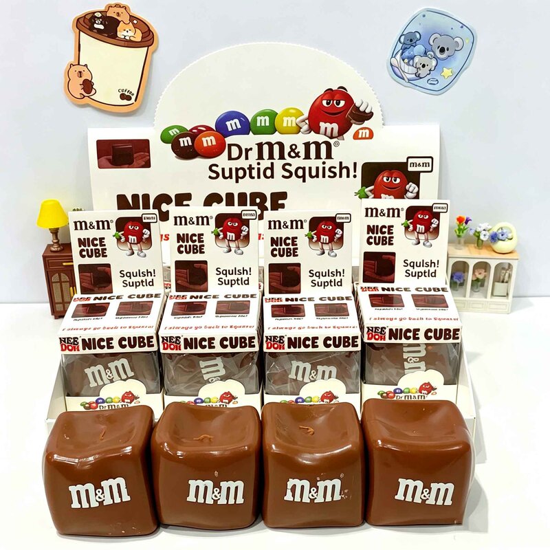 New popular item in stock: M&M's square squishy chocolate cube, children's gift, stress-relief slow-rebound small toy New popular item in stock: M&M's square squishy chocolate cube, children's gift, stress-relief slow-rebound small toy