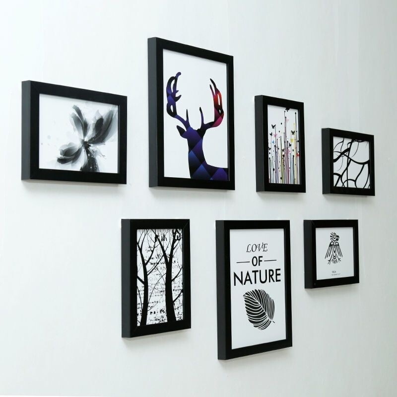 Nordic photo wall creative wall-mounted combination picture frame wall, no drilling required, photo wall for hotels and guesthouses, wall-mounted picture frame Nordic photo wall creative wall-mounted combination picture frame wall, no drilling required, photo wall for hotels and guesthouses, wall-mounted picture frame