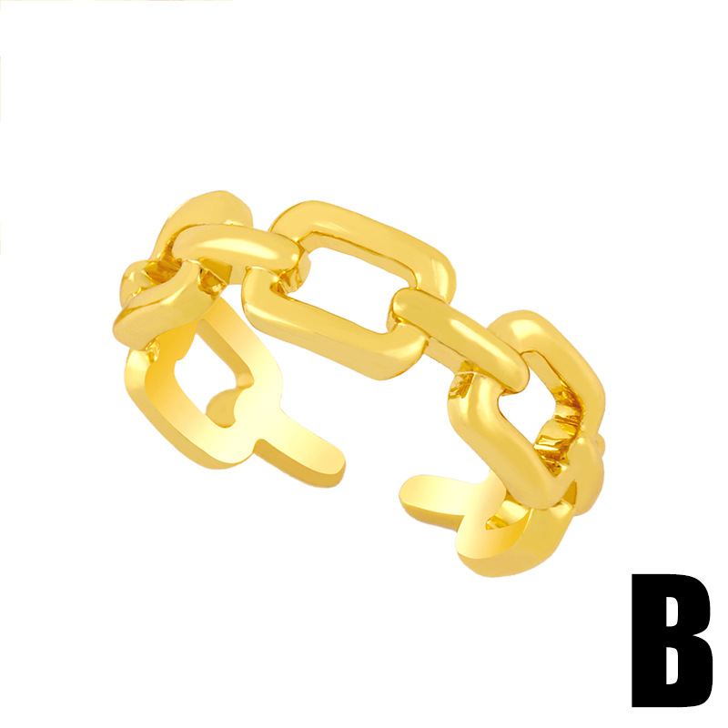 fashion pig nose hollow glossy plating open ring wholesale