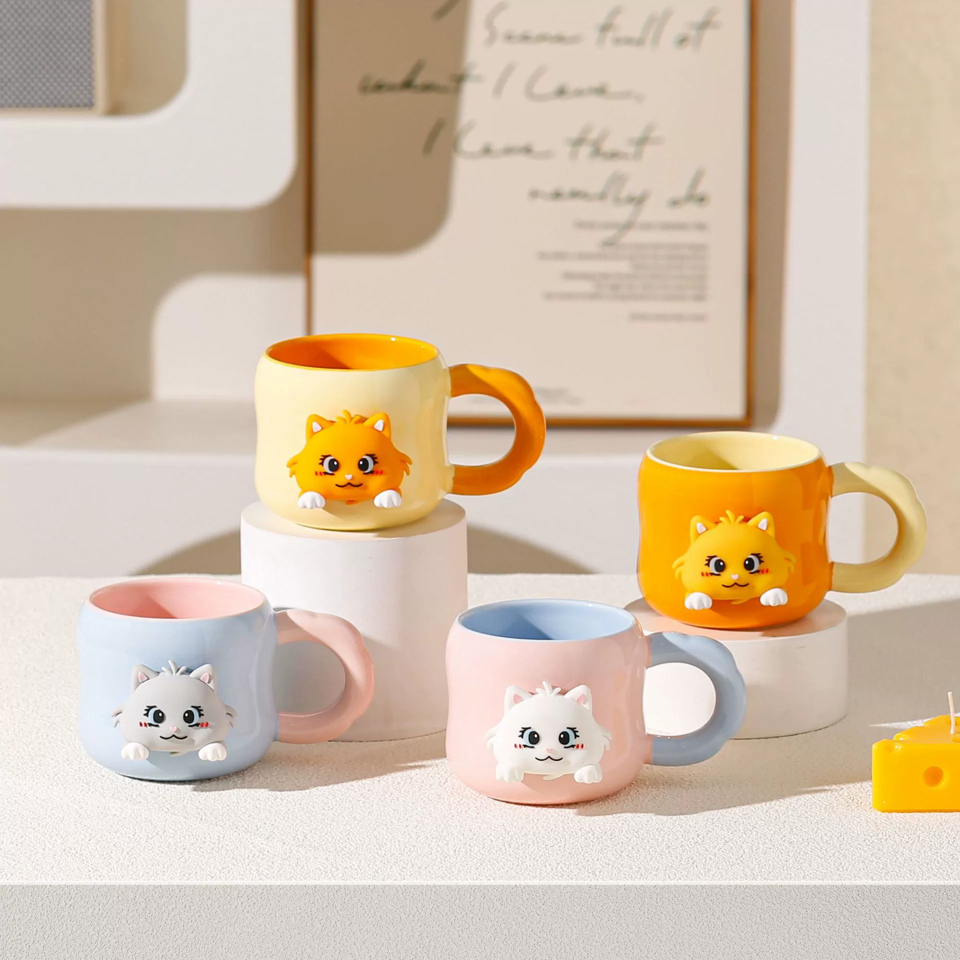 Красивый милый котенок кружка креативный мультяшный стиль керамическая кружка праздничный сувенир событие подарок чашка