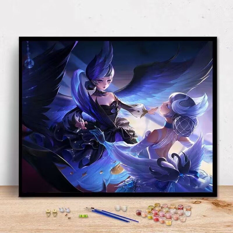 Caqui pintura simple pintura decorativa pintura china todo va bien bricolaje pintura al óleo digital pintado a mano pintura al óleo de relleno estilo chino