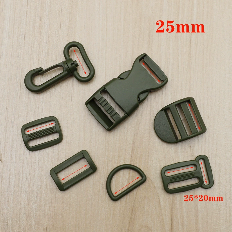Plastic non-slip protection buckle, bag accessory, backpack, 25mm