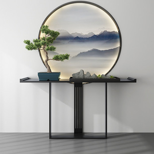 New Chinese-style Solid Wood Entrance Table Wall-side Entrance Cabinet Narrow Table End View Table Supply Table Simple Light Luxury Entrance Table Storage Rack