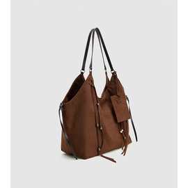 URBAN REVIVO2025秋季新款女大容量系带托特单肩包UAWB50022大容