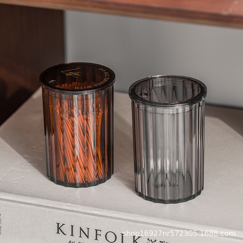 Light luxury internet-famous toothpick box, household personalized creative transparent high-end toothpick container, restaurant Nordic toothpick bucket